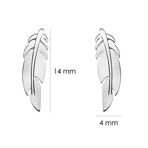 SOFIA MILANI Pendientes Mujer Hojas Ramas Plata de Ley 20678