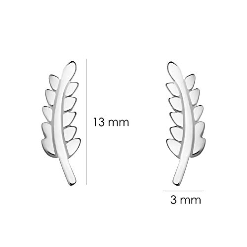 SOFIA MILANI Pendientes Mujer Hojas Ramas Plata de Ley 20679