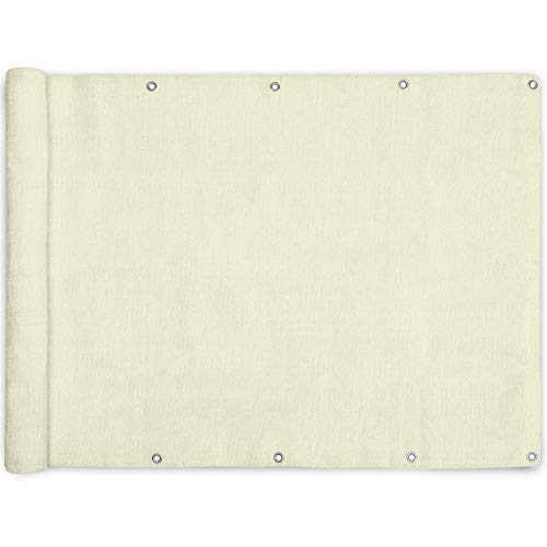 Sol Royal Protección Visual SolVision HB2 HDPE Pantalla Opaca 500x90 cm Crema balcón privacidad con Ojales Cuerdas