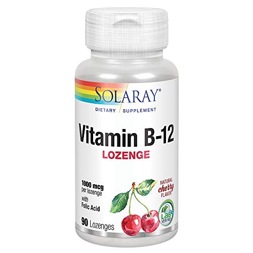 Solaray Vitamin B-12 1000mcg | Cereza | 90 Lozenges