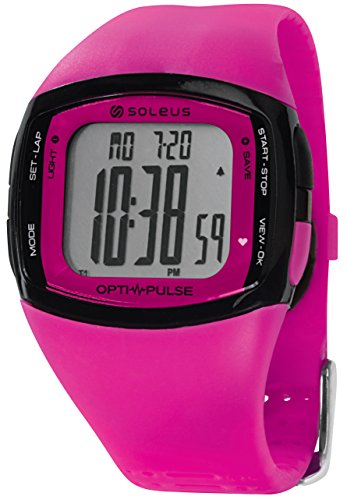Soleus Rhythm - Pulsómetro, color negro y rosa