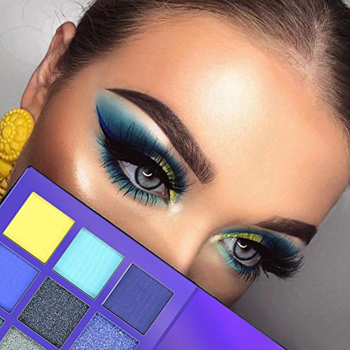 Sombras de Ojos Brillantes clifcragrocl - 9Colors Paleta de la sombra de ojos de las mujeres del brillo encantador Maquillaje Pigmented mate del reflejo - 1