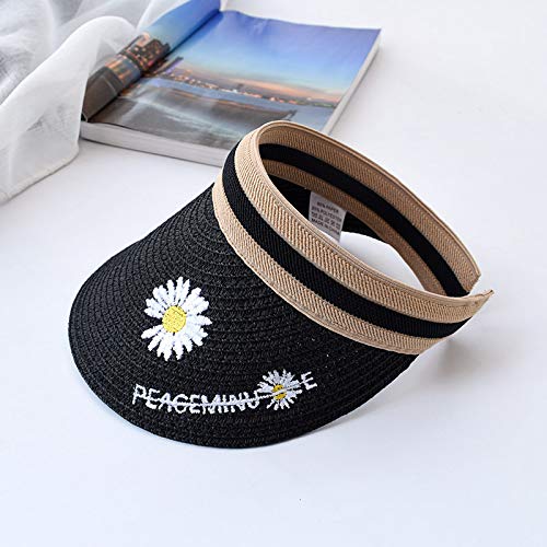 Sombrero de Paja vacío de Margarita para niños, excursión de Verano Entre Padres e Hijos, Gorra de sombrilla, niños y niñas Transpirables sin Sombrero de Horquilla Superior