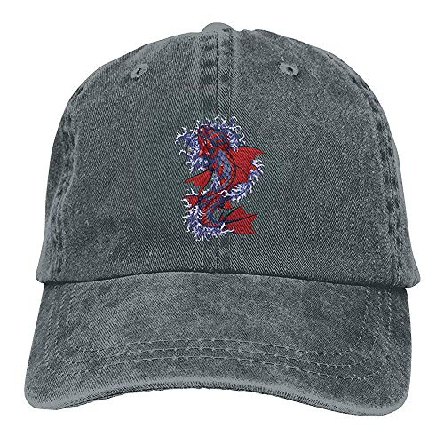 Sombrero de papá Unisex Mariposa Koi Tatuaje Peces Sombreros de papá Gorra de béisbol Ajustable Vintage Elegante de Mezclilla