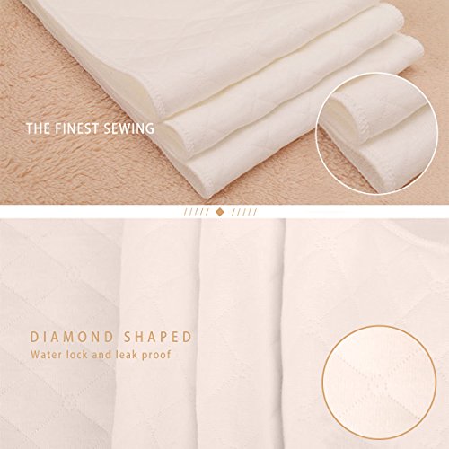 SONARIN Reutilizable tela suave pañal inserciones pañales liners súper absorbente de agua esteras,Forros para pañales, paquete de 10(6 capas)