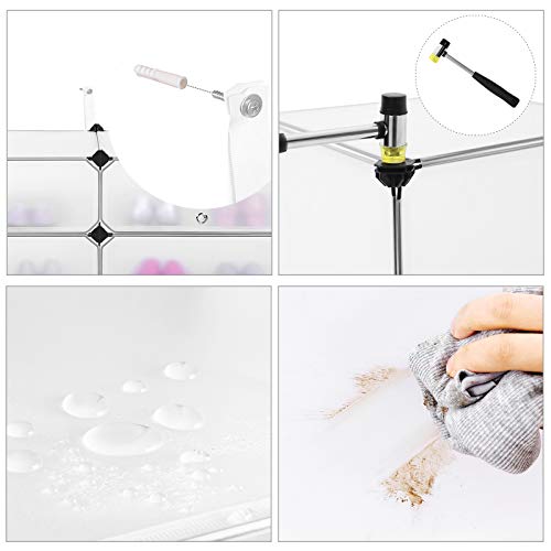 SONGMICS Estantería por Módulos, Organizador de Zapatos, Zapatero con 6 estantes, 43 x 31 x 105 cm, Resistente al Polvo, Color Blanco LPC06W