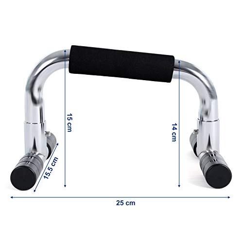 SONGMICS Manijas Push up Pro, Soportes para Entrenamiento Flexiones y Otros Ejercicios, Forma de H, Negro SPU25H