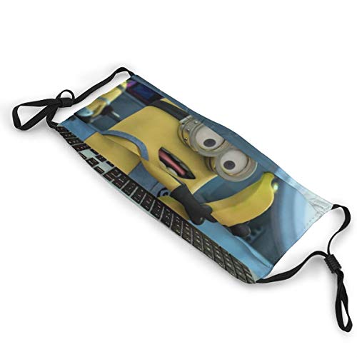 Sonickingmall Kids Minions Banana Mascarilla cara cara cubierta boca, anti niebla cuello polaina bufanda pasamontañas para polvo viento