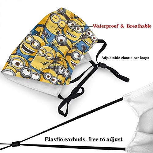 Sonickingmall Unisex Minions Banana Mascarilla cara impresa, Anti-niebla Headwear Pañuelo para exterior