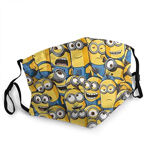 Sonickingmall Unisex Minions Banana Mascarilla cara impresa, Anti-niebla Headwear Pañuelo para exterior