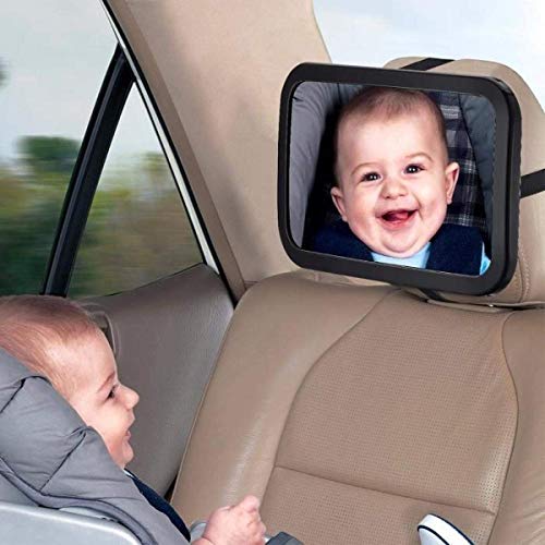 Soontrans Vista Posterior del Espejo del Asiento Trasero de la Seguridad del Coche del niño del bebé 360 Grados Ajustable