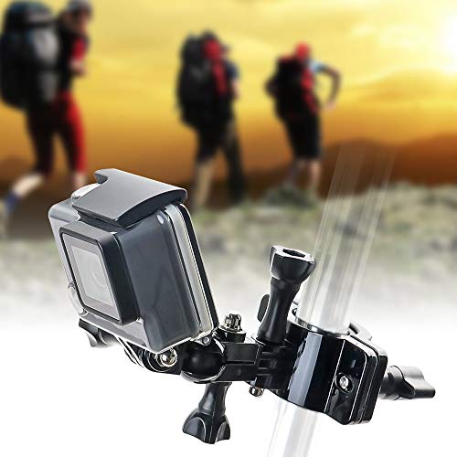 Soporte bici cámara acción, woleyi Soporte manillar bicicleta, Soporte 360° rotación ajustable multidirección, para GoPro Hero 8 7 6 5 4 3 2 y todas las cámaras