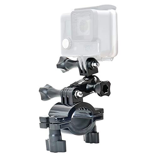 Soporte bici cámara acción, woleyi Soporte manillar bicicleta, Soporte 360° rotación ajustable multidirección, para GoPro Hero 8 7 6 5 4 3 2 y todas las cámaras