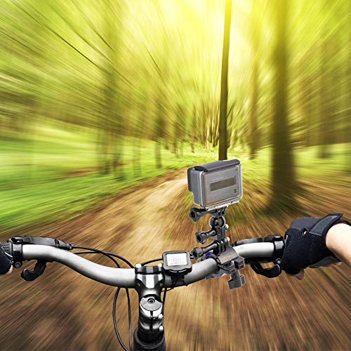 Soporte bici cámara acción, woleyi Soporte manillar bicicleta, Soporte 360° rotación ajustable multidirección, para GoPro Hero 8 7 6 5 4 3 2 y todas las cámaras