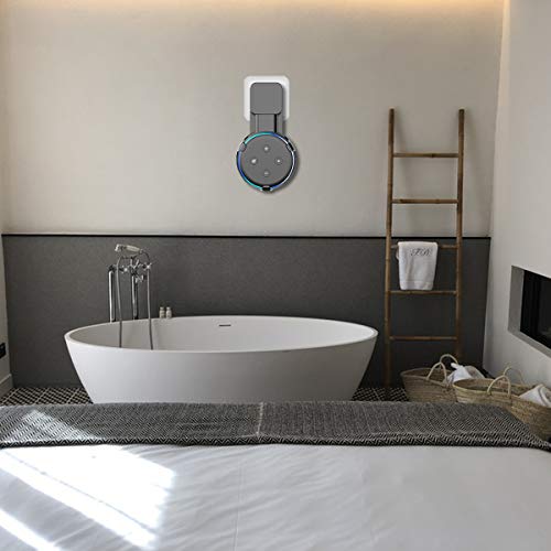 Soporte para Dot (3.ª generación) Cozycase, gestión de Cables incorporada sin Tornillos, Estuche Compacto en cocinas, baño y Dormitorio - Negro(2 Pack)