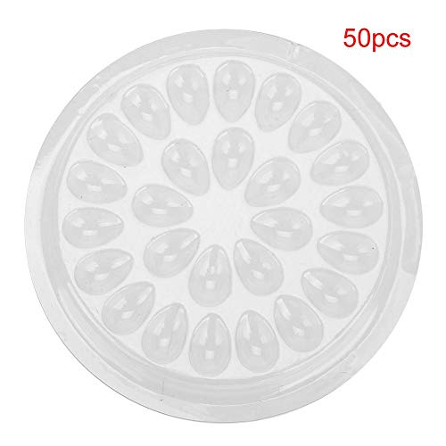 Soporte para pegamento para pestañas - 50 piezas, desechable, estable, transparente, de plástico, extensión de pestañas, soporte para pegamento, sin olor peculiar