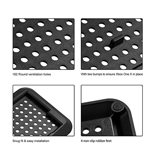 Soporte vertical para Xbox One X - LeSB Soporte vertical con antideslizantes pies para Xbox One X