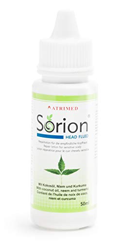 Sorion Head Fluid 50 ml – También para el cuidado del cuero cabelludo en psorias y neurodermitis con aceite de coco, neem, Rubia Cordifolia, cúrcuma y Wrightia tinctoria