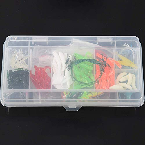 Soul hill 100 Pesca Señuelos Spinners Tapones Blandos Cuchara de salmón Agujero Pike + Box Set