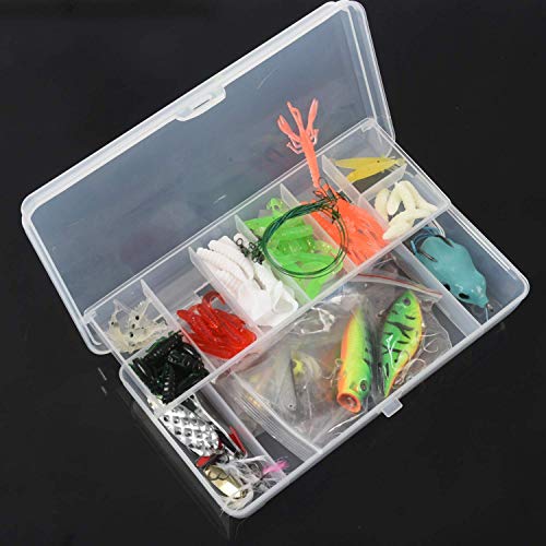 Soul hill 100 Pesca Señuelos Spinners Tapones Blandos Cuchara de salmón Agujero Pike + Box Set