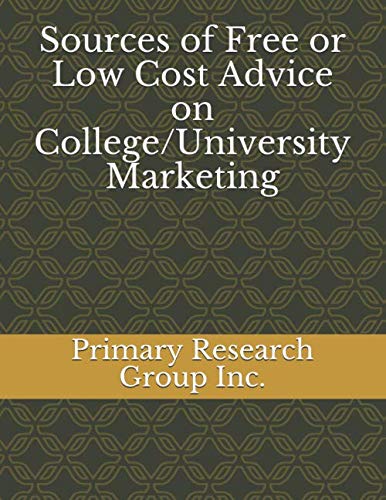 Sources of Free or Low Cost Advice on College/University Marketing