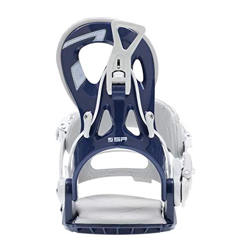 SP Fijaciones Snowboard Private Navy 44-46 EU para Hombre y Mujer. Fijaciones Snow automáticas Color Azul y Blanco Talla S y M para Freestyle y Freeride