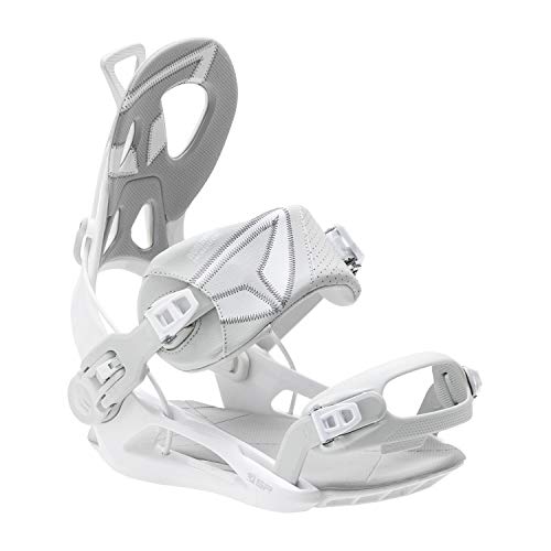 SP Fijaciones Snowboard Private White 39-42 EU para Hombre y Mujer. Fijaciones Snow automáticas Color Blanco Talla S y M para Freestyle y Freeride