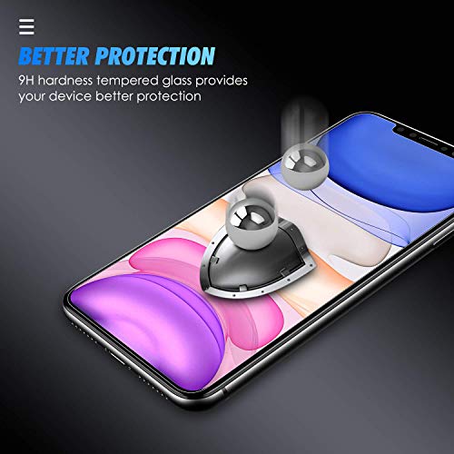 SPARIN [3-Pack] [Sin Cobertura Completa] Cristal Templado iPhone 11/XR, Protector Pantalla iPhone 11/XR Vidrio Templado con [Sin Cobertura Toda Pantalla] [9H Dureza] [Alta Definicion]