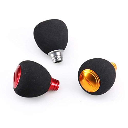 SparY Tirador Pomo Juego, Carrete de Pesca Eva Cómodo Balancín Reajustar Accesorios Recambio Abordar Resistente Ligero Alto Dureza Agarre Rueda Giratoria - Oro