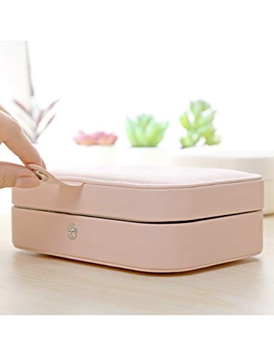 SPDYCESS Caja Joyero Pequeña de PU, Joyero Viaje Multi-función Cajas para Joyas Jewelry Organizer para Mujer Joyero de Viaje Portátil