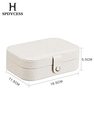 SPDYCESS Caja Joyero Pequeña de PU, Joyero Viaje Multi-función Cajas para Joyas Jewelry Organizer para Mujer Joyero de Viaje Portátil