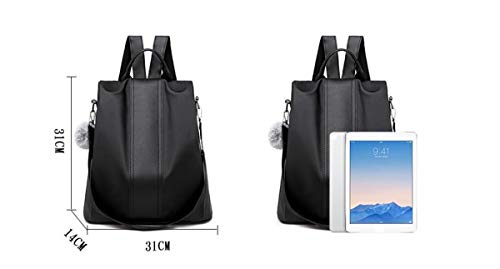 SPEEDEVE Mochila Antirrobo Mujer Portatil Impermeable,8888-1 Negro