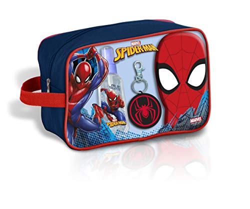 Spiderman Neceser baño Colonia Fragancia EDT 90Ml, Colgante & Gel 300Ml de Neceser, 40 cm, Multicolor