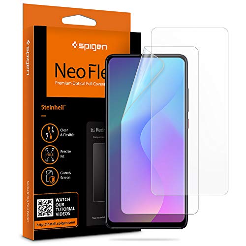 Spigen, 2 Pack, Protector Pantalla Xiaomi Mi 9T / Mi 9T Pro, NeoFlex, No Vidrio Templado, Aplicación Húmeda, Compatible con Fundas, Sin Burbujas, Anti-Arañazos, Anti-Huellas Dartilares (AFL00846)