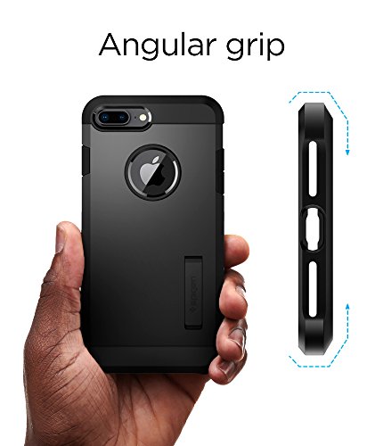 Spigen® [Tough Armor 2ª generación Funda iPhone 8 Plus y 7 Plus con Extrema protección y Tecnología de cojín de Aire con Kickstand para iPhone 7 Plus (2016), iPhone 8 Plus [Negro]