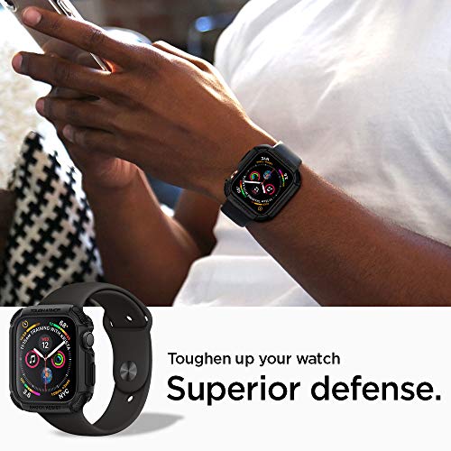 Spigen Tough Armor Compatible con Apple Watch Funda para 44 mm Series 6/SE/5/4 - Negro