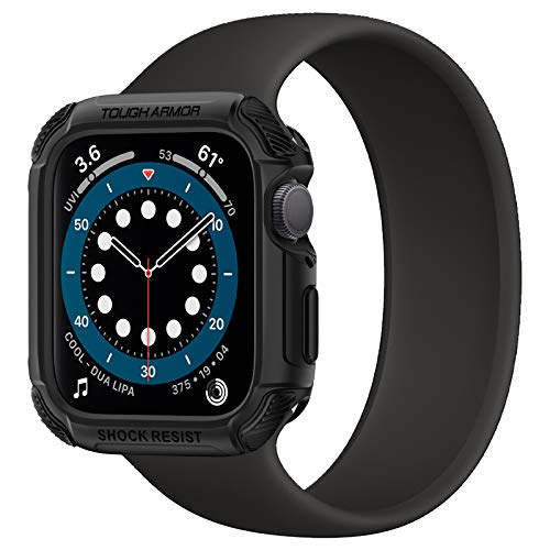 Spigen Tough Armor Compatible con Apple Watch Funda para 44 mm Series 6/SE/5/4 - Negro
