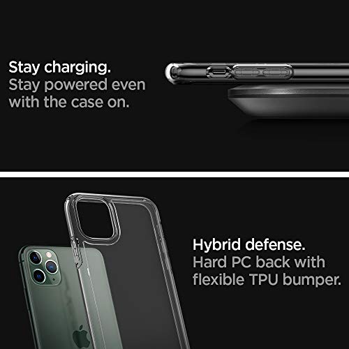 Spigen Ultra Hybrid Funda para iPhone 11 Pro MAX, Compatible con Apple iPhone 11 Pro MAX (6.5") 2019 - Transparente