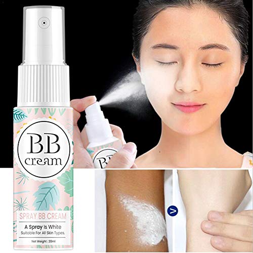 Spray BB Cream, Maquillaje Beauty Concealer Base Face Foundation, Crema BB Spray Hidratante Blanqueadora, Perfecto para el maquillaje de piernas, cuello, cuerpo y piernas, 20ml