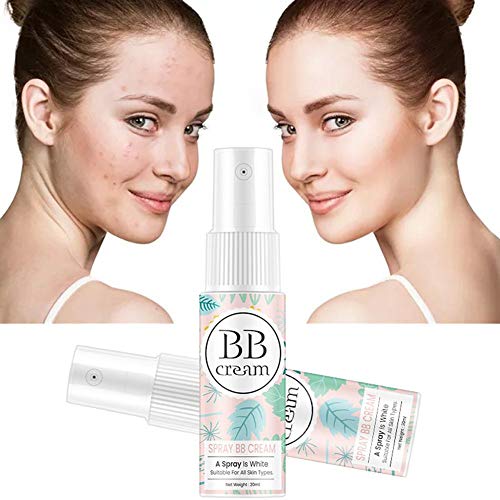 Spray BB Cream, Maquillaje Beauty Concealer Base Face Foundation, Crema BB Spray Hidratante Blanqueadora, Perfecto para el maquillaje de piernas, cuello, cuerpo y piernas, 20ml