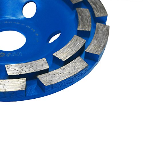 S&R Disco Desbaste Diamante 125 x 22,23 mm para Hormigón, Granito, Piedra, Mampostería, 2 filas. Muela para amoladoras angulares. Calidad Profesional