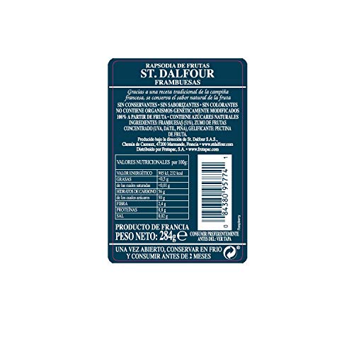 St. Dalfour - Rapsodia de Frutas Mermelada de Frambuesa - 6 Unidades