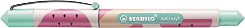 Stabilo becrazy pluma estilográfica con 3 cartuchos de tinta azul – melón