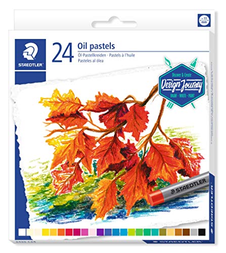 Staedtler Karat 2420 C24. Ceras de pastel al óleo. 24 pasteles al óleo de colores brillantes variados.