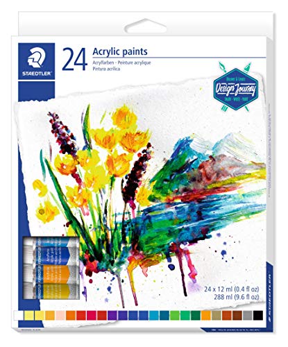 Staedtler Karat 8500 C24. Tubos de pintura acrílica. Caja con 24 tubos de pintura de colores variados.