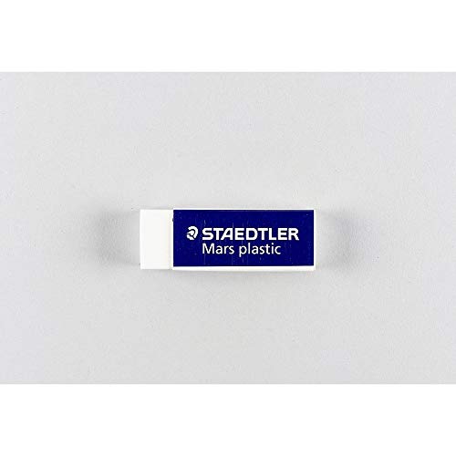 Staedtler Mars Plastic 52650, Goma de borrar de color blanco, 1 unidad