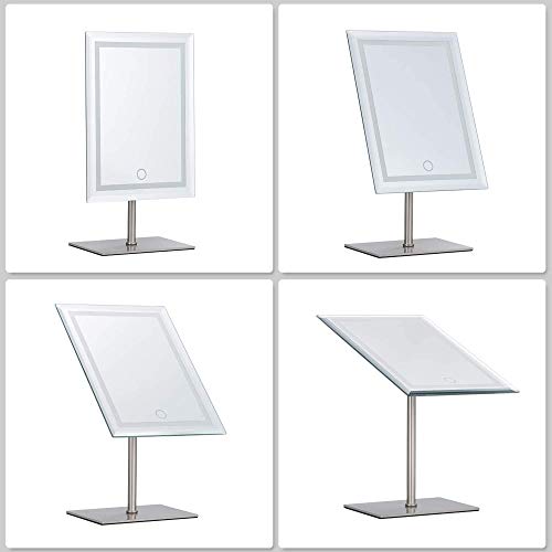 Star Vision Espejo de Maquillaje de Metal y Vidrio con 80 Mini Luces LED Ultra Brillantes, Base Resistente y función de Memoria y atenuación. 10X con el Espejo de Aumento Desmontable