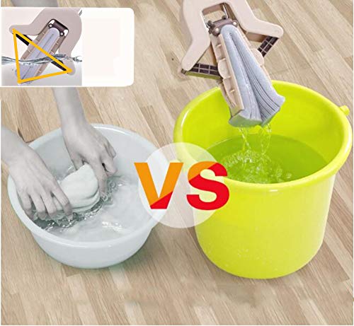STARPIA Fregona de Esponja,2×Super Absorbente PVA Cabeza de trapeador, Absorción de Agua Mango Telescópico Rápida Limpieza de Suelos
