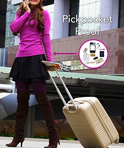 Stashbandz - Cinturón para correr, bolsa de viaje, bolsa de deporte, cinturón de entrenamiento, 3 bolsillos grandes de seguridad y 1 bolsa de bolsillo con cremallera para teléfonos y más, fabricado en Estados Unidos