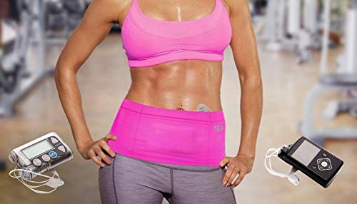 Stashbandz - Cinturón para correr, bolsa de viaje, bolsa de deporte, cinturón de entrenamiento, 3 bolsillos grandes de seguridad y 1 bolsa de bolsillo con cremallera para teléfonos y más, fabricado en Estados Unidos